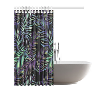 Tropical Palm Leaves Pattern Brightness Shower Curtain