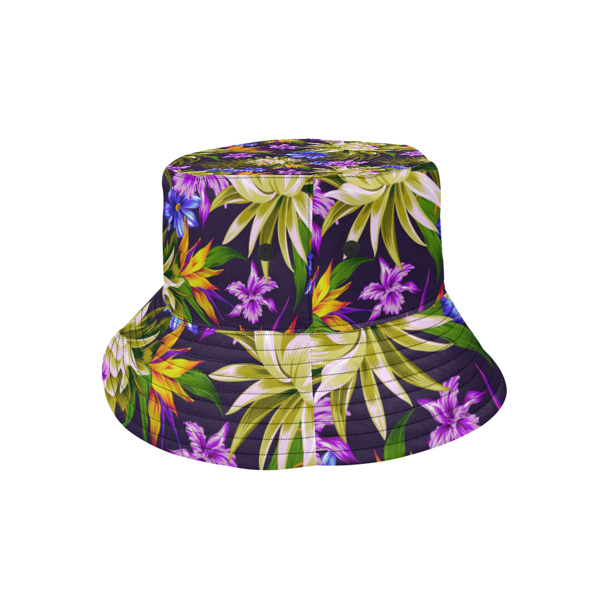 Water Lily Pattern Print Design WL08 Unisex Bucket Hat