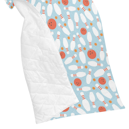 Bowling Pattern Print Design 09 Premium Quilt