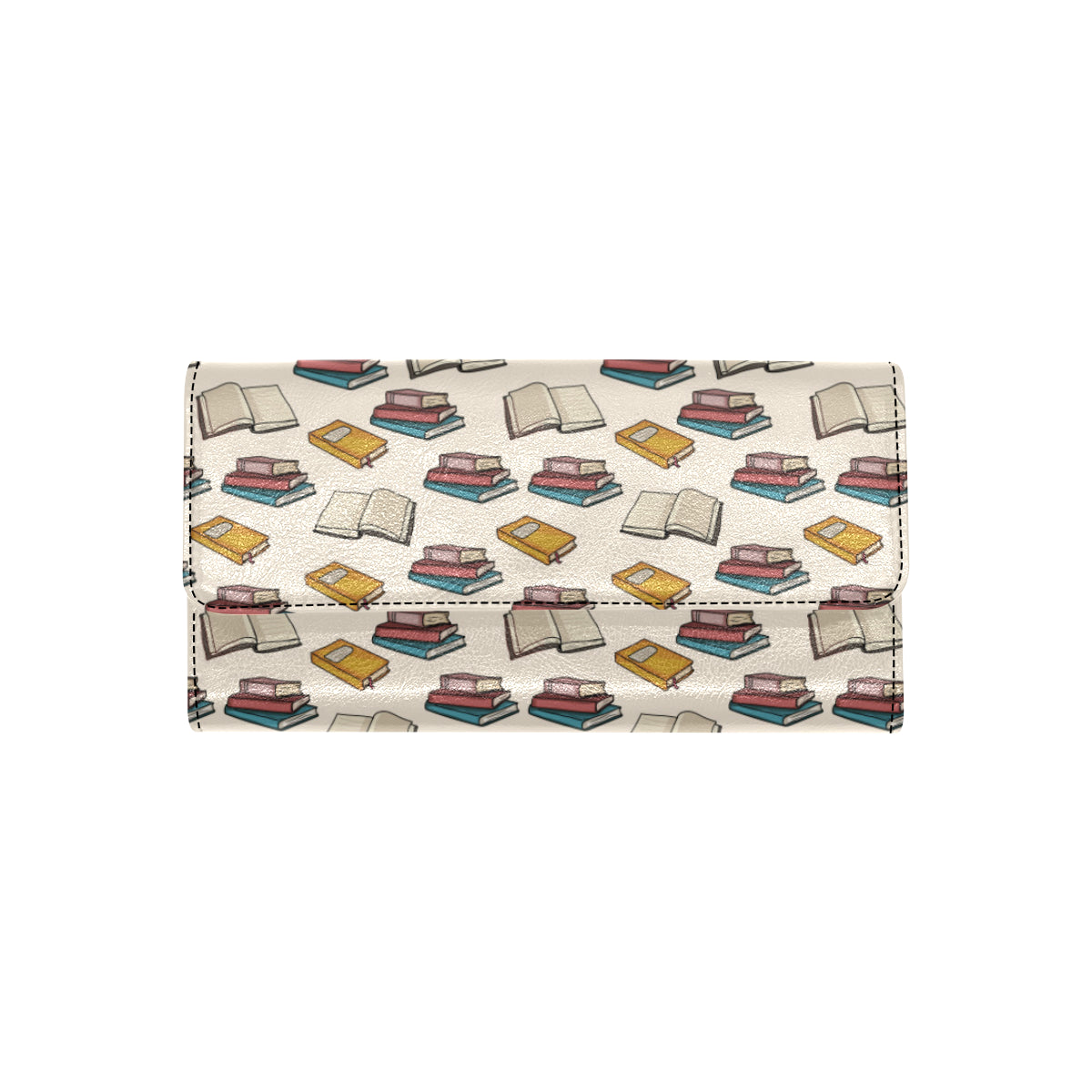 Book Pattern Print Design 04 Women's Trifold Wallet