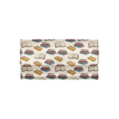 Book Pattern Print Design 04 Women's Trifold Wallet