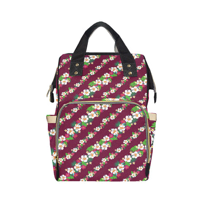 Hawaiian Themed Pattern Print Design H06 Diaper Bag Backpack