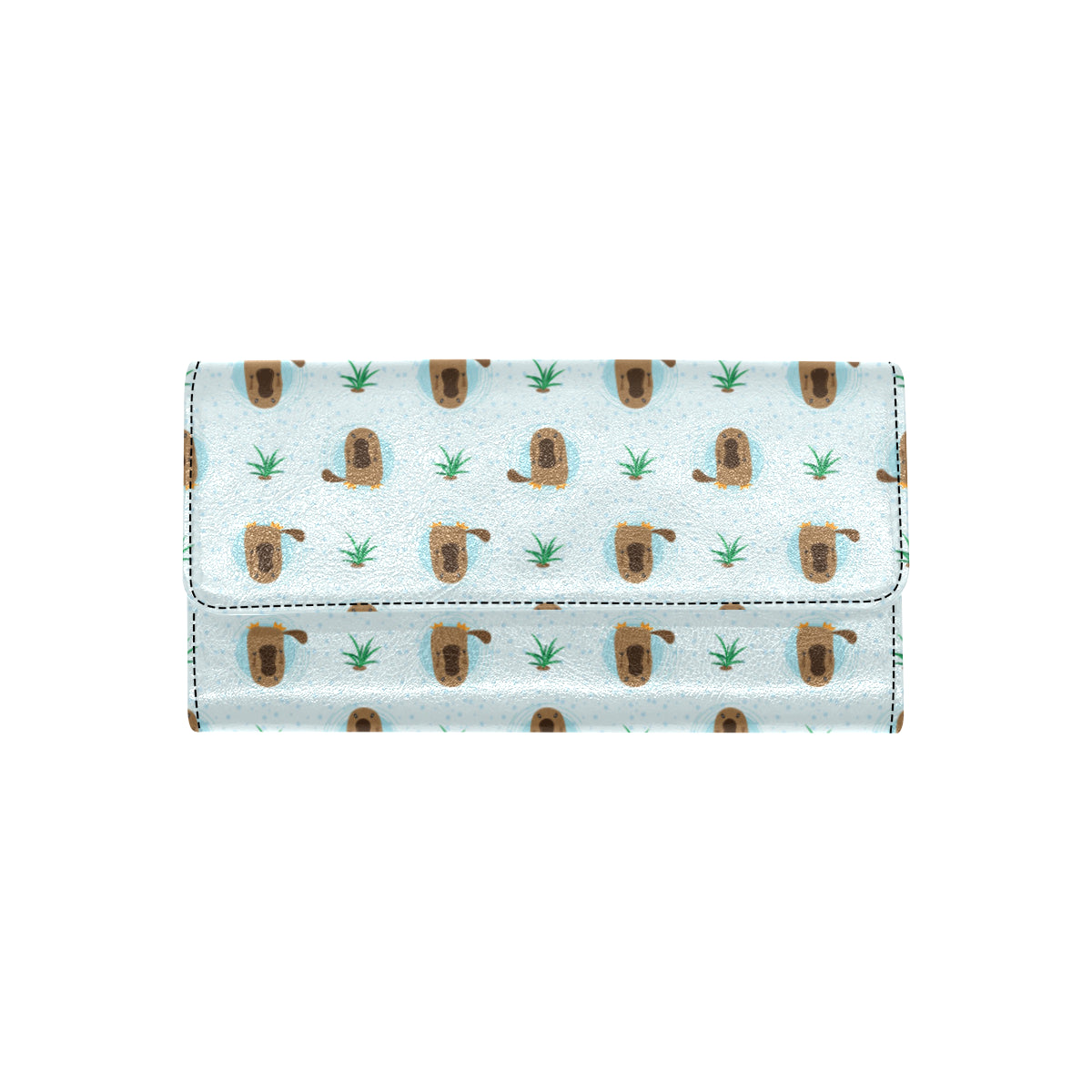 Platypus Pattern Print Design A04 Women's Trifold Wallet