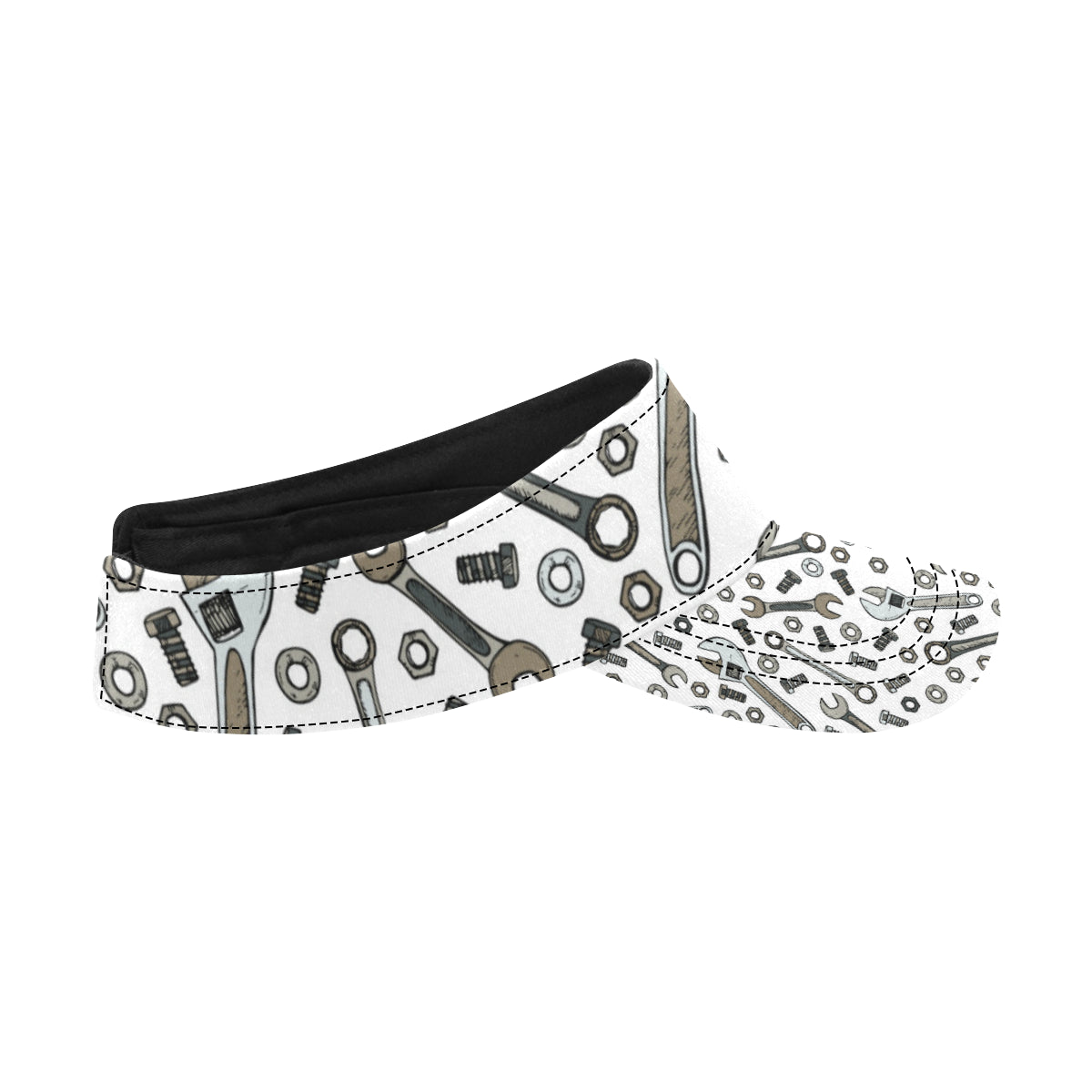Mechanic Pattern Print Design 03 Unisex Sun Visor