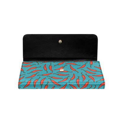 Chilli Pepper Pattern Print Design 05 Women's Trifold Wallet