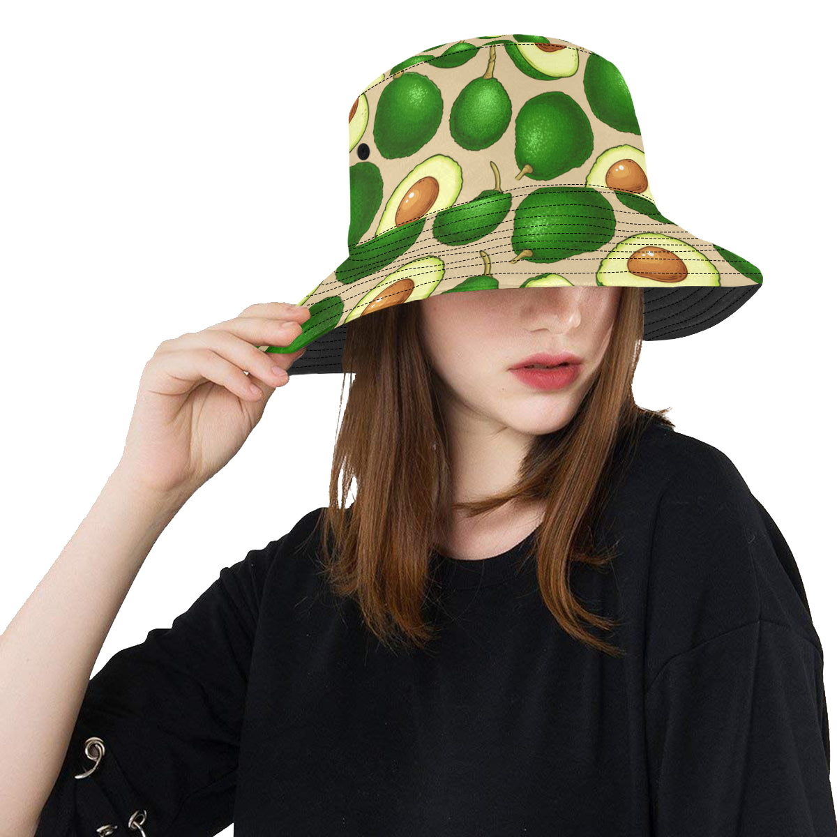 Avocado Pattern Print Design AC010 Unisex Bucket Hat