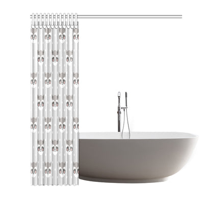 Raccoon Pattern Print Design A04 Shower Curtain