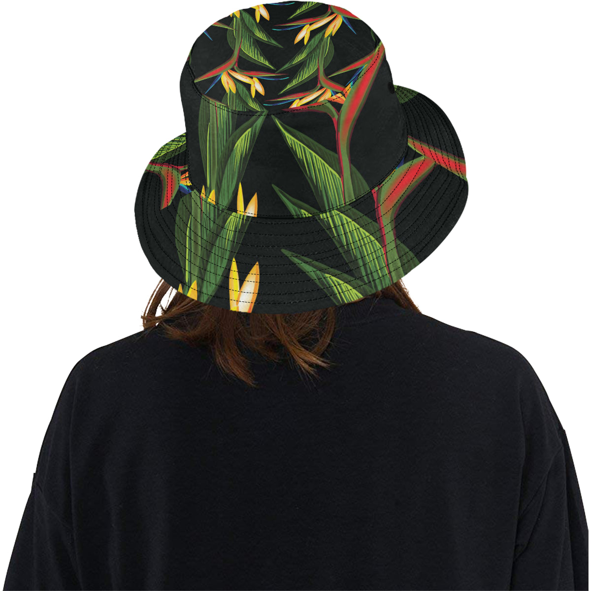 Bird Of Paradise Pattern Print Design BOP012 Unisex Bucket Hat