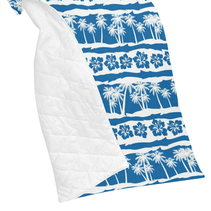 Hawaiian Themed Pattern Print Design H021 Premium Quilt