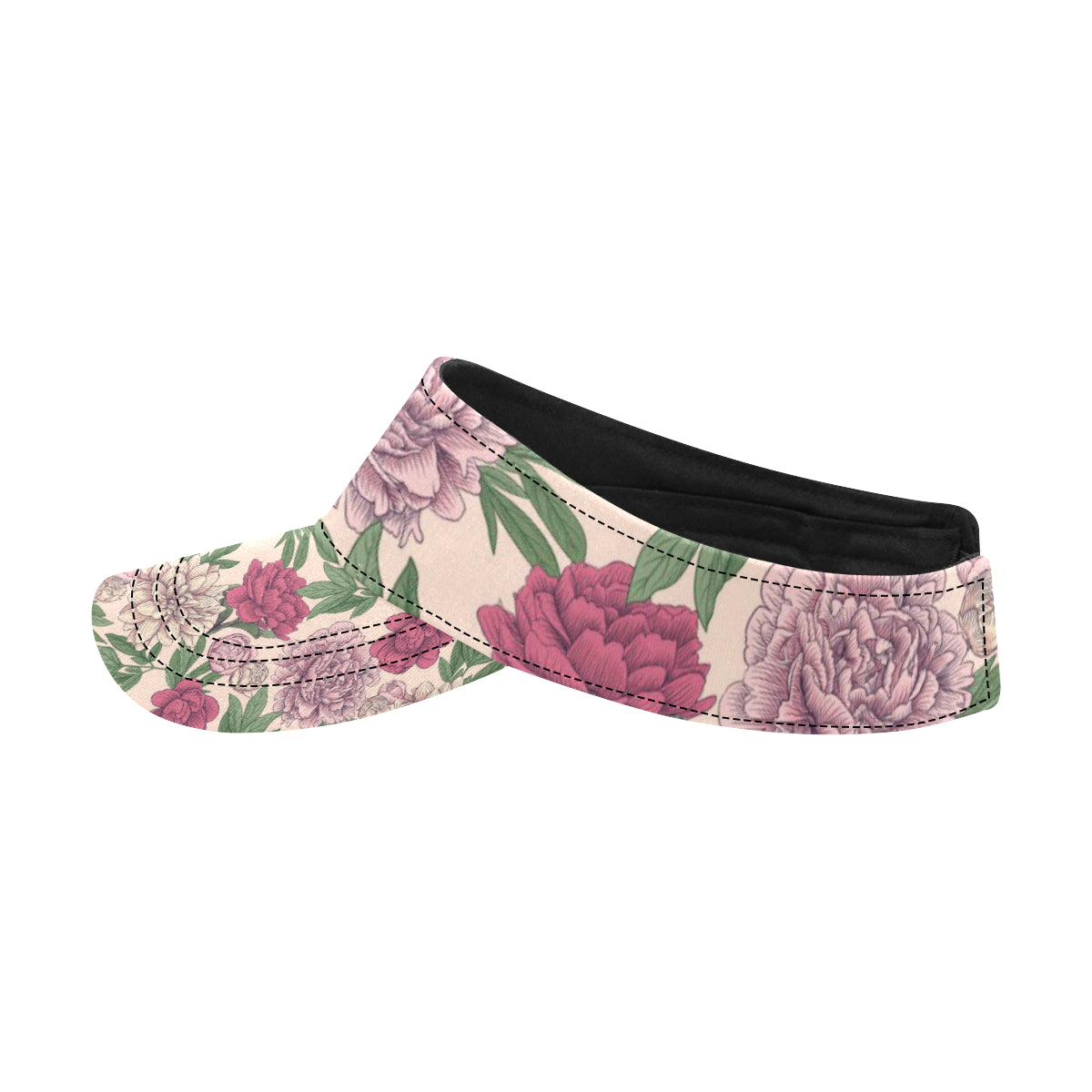 Peony Pattern Print Design A01 Unisex Sun Visor