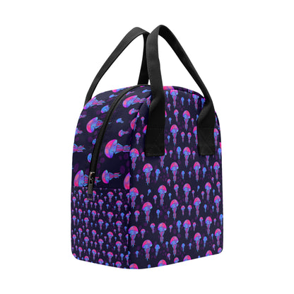 Jellyfish Neon Print Insulated Lunch Bag