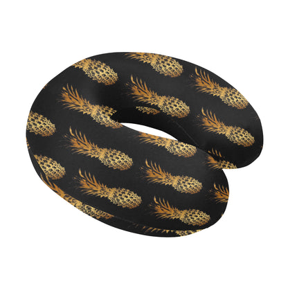 Pineapple Pattern Print Design A02 U-Shaped Travel Neck Pillow