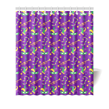 Mardi Gras Pattern Print Design 06 Shower Curtain