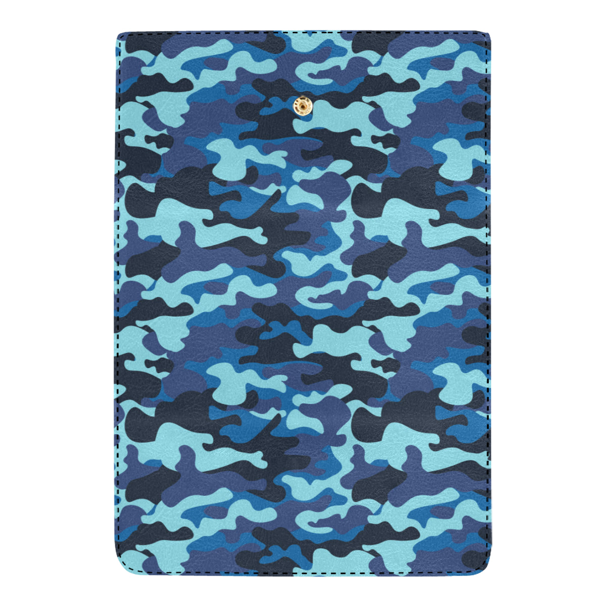 Camo Blue Pattern Print Design 04 Women's Trifold Wallet