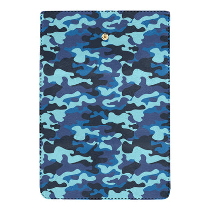 Camo Blue Pattern Print Design 04 Women's Trifold Wallet