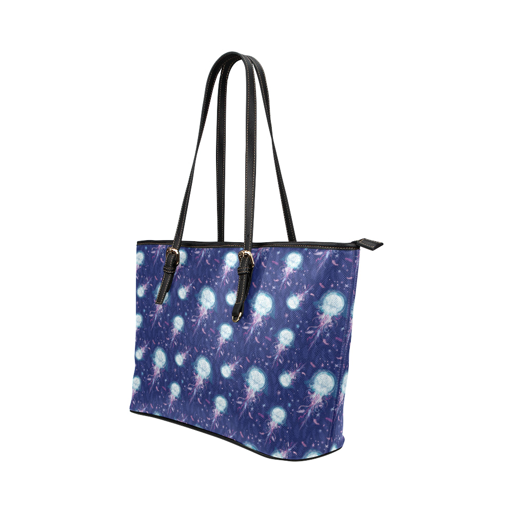 Jellyfish Cute Design Leather Tote Bag
