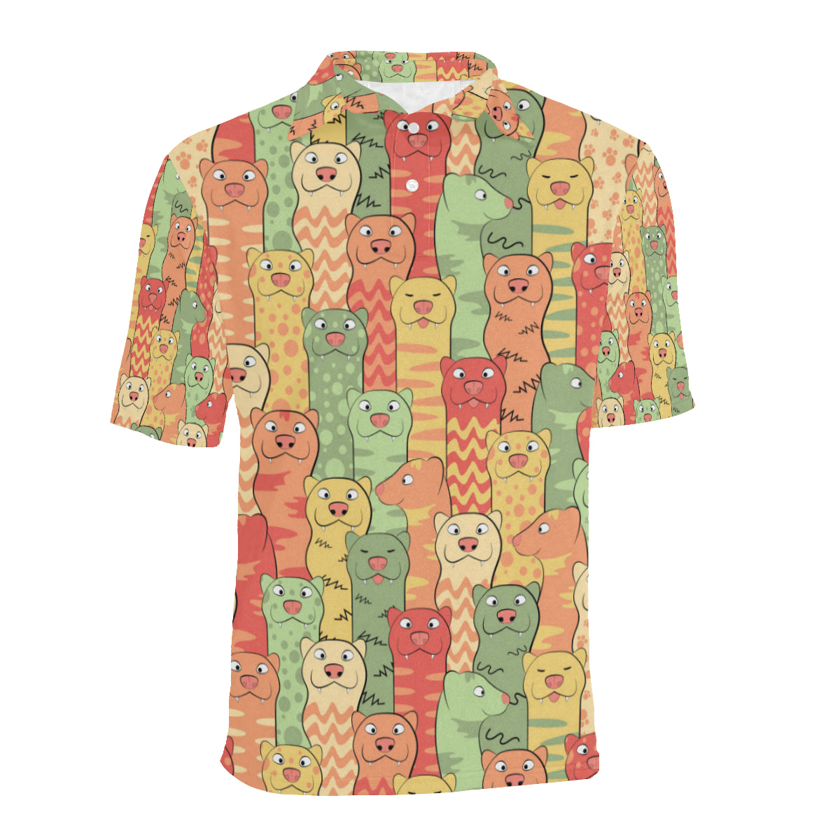 Ferret Pattern Print Design 01 Men Polo Shirt