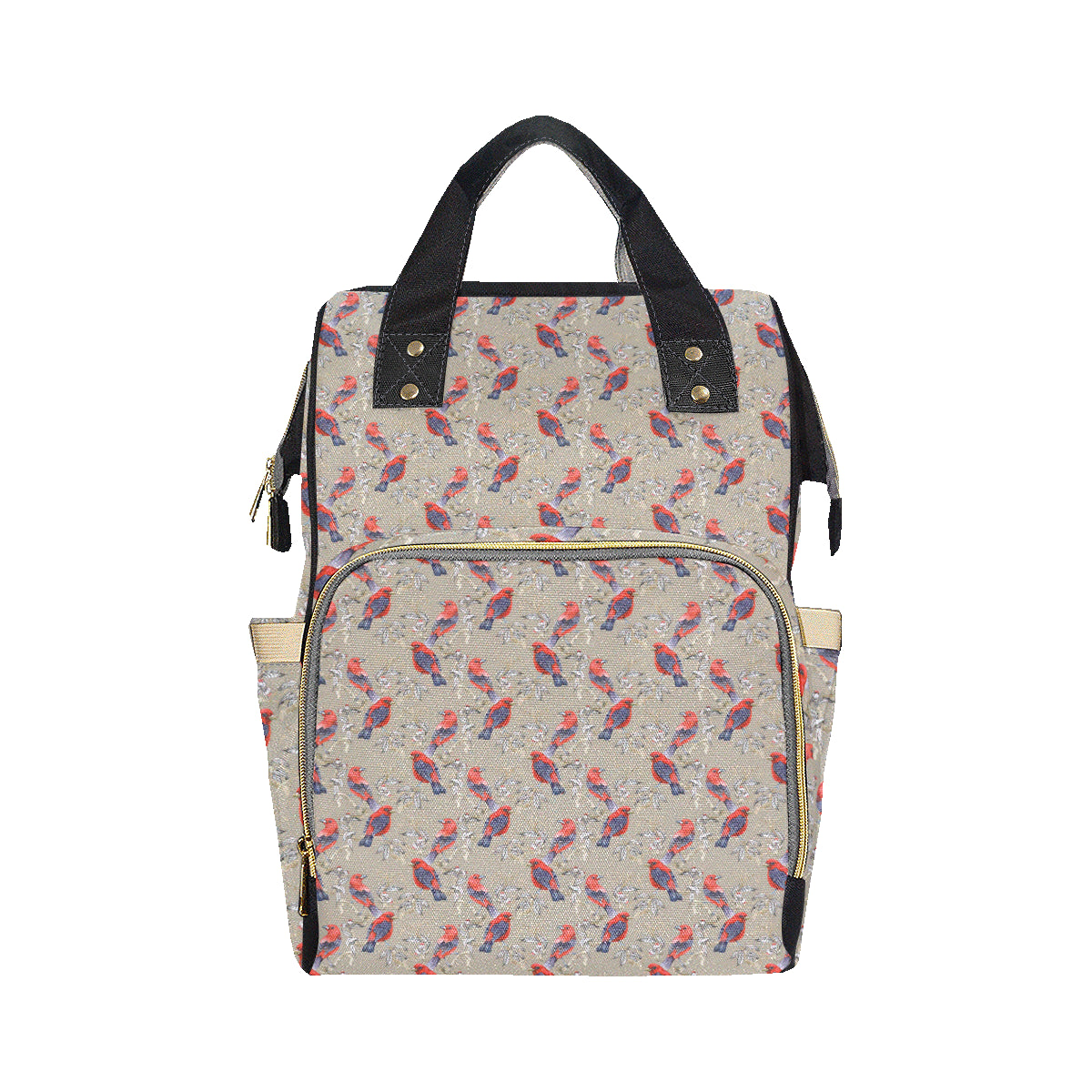 Birds Pattern Print Design 05 Diaper Bag Backpack