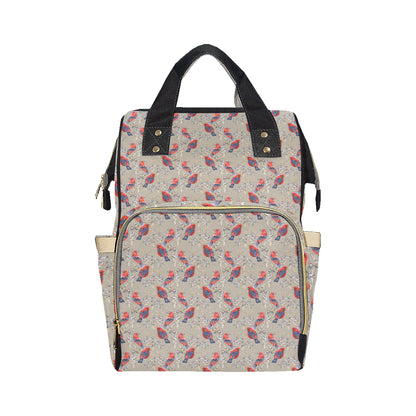 Birds Pattern Print Design 05 Diaper Bag Backpack