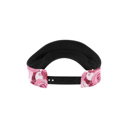 Pink Red Rose Pattern Print Unisex Sun Visor