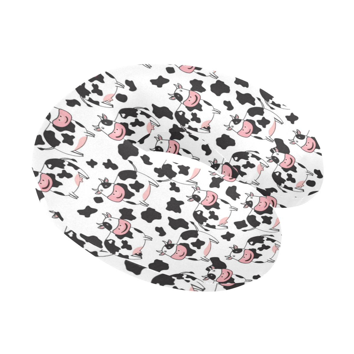 Cow Pattern Print Design 02 U-Shaped Travel Neck Pillow