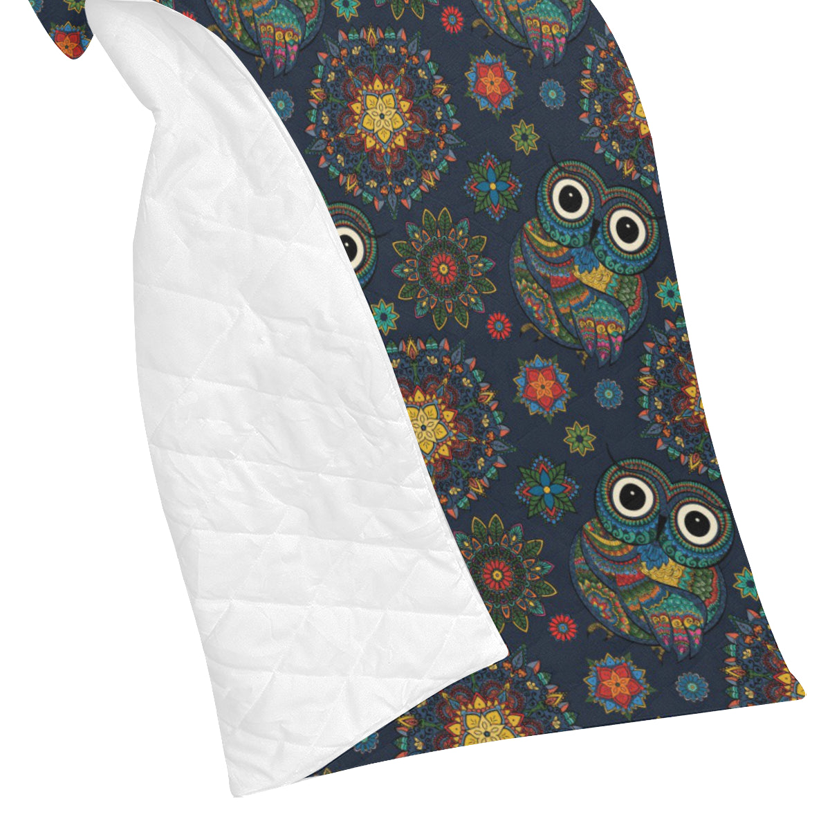 Owl Boho Style Pattern Print Design A04 Premium Quilt