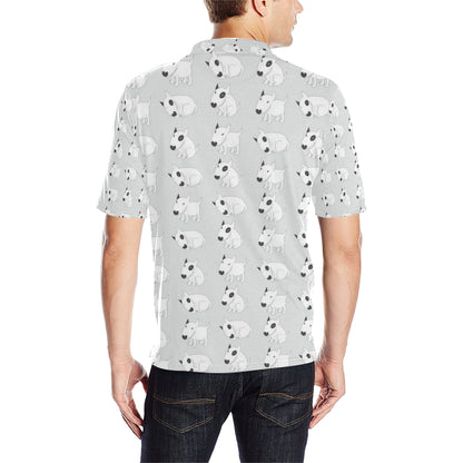 Bull Terrier hand draw Print Pattern Men Polo Shirt