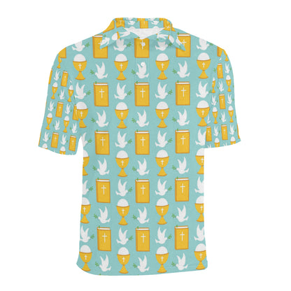Christian Pattern Print Design 02 Men Polo Shirt