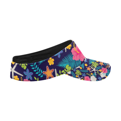 Beach Seashell Floral Theme Unisex Sun Visor