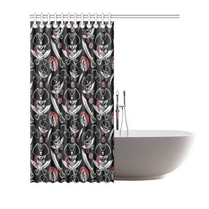 Pirate Pattern Print Design A05 Shower Curtain