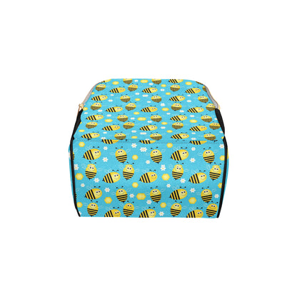 Bee Pattern Print Design BEE06 Diaper Bag Backpack
