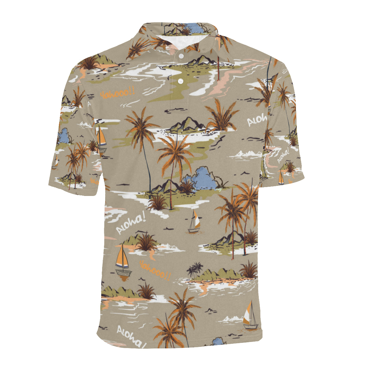 Pacific island Pattern Print Design A05 Men Polo Shirt