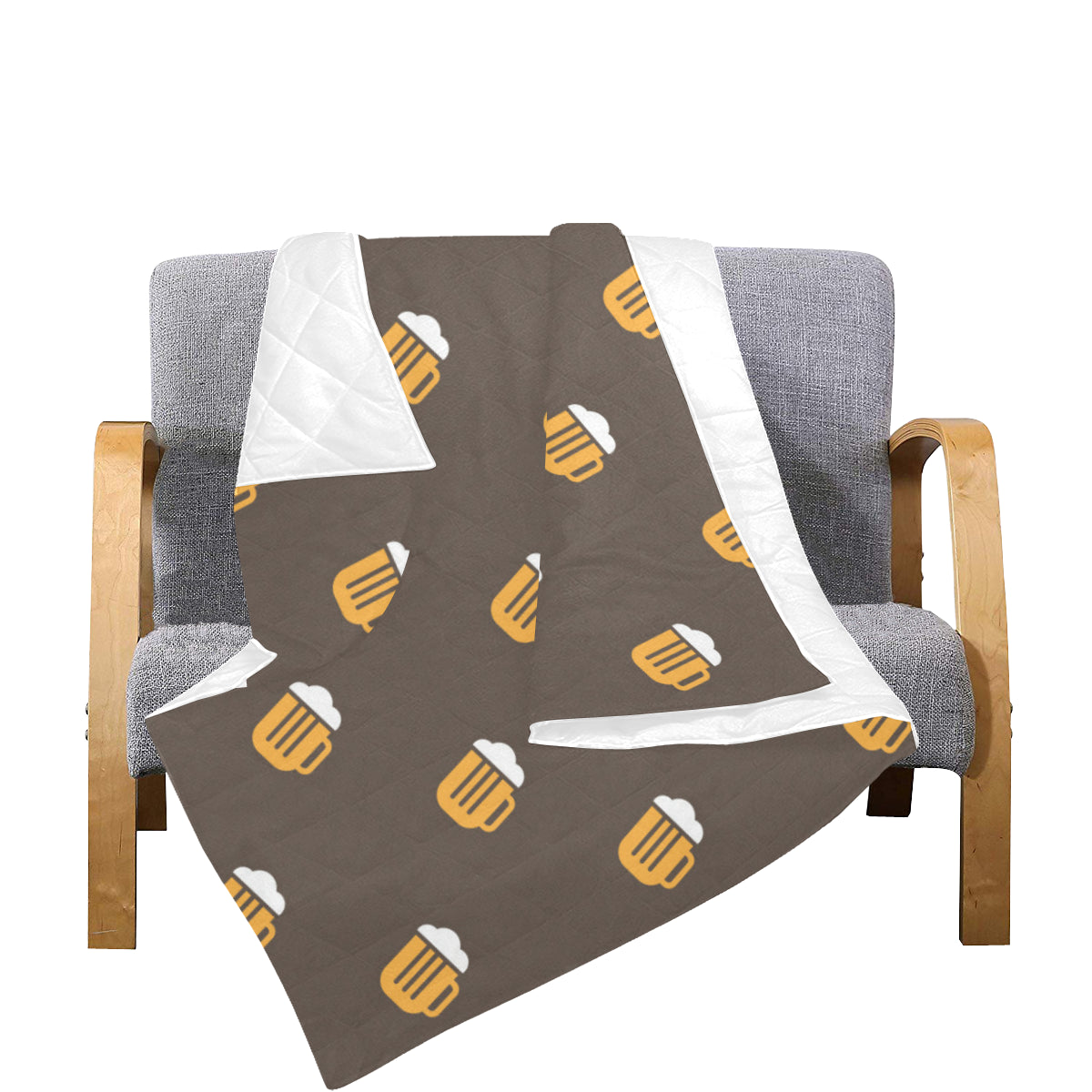 Beer Pattern Print Design 01 Premium Quilt