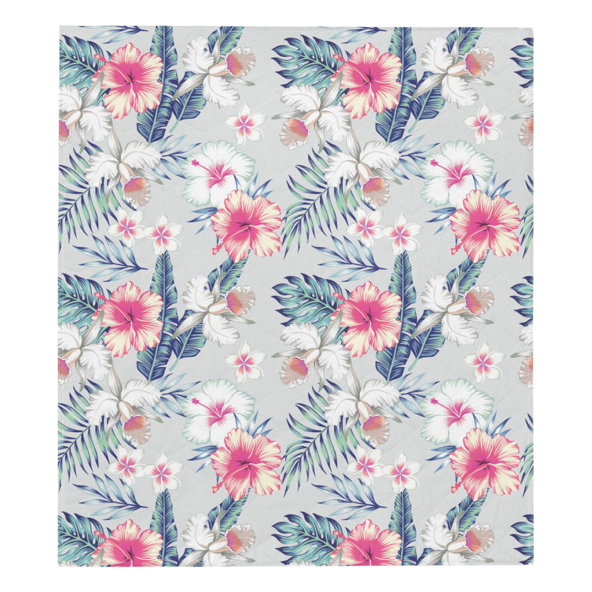 Hibiscus Print Premium Quilt