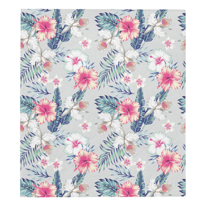 Hibiscus Print Premium Quilt