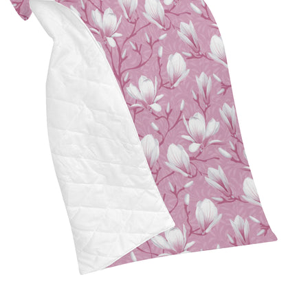 Magnolia Pattern Print Design MAG05 Premium Quilt