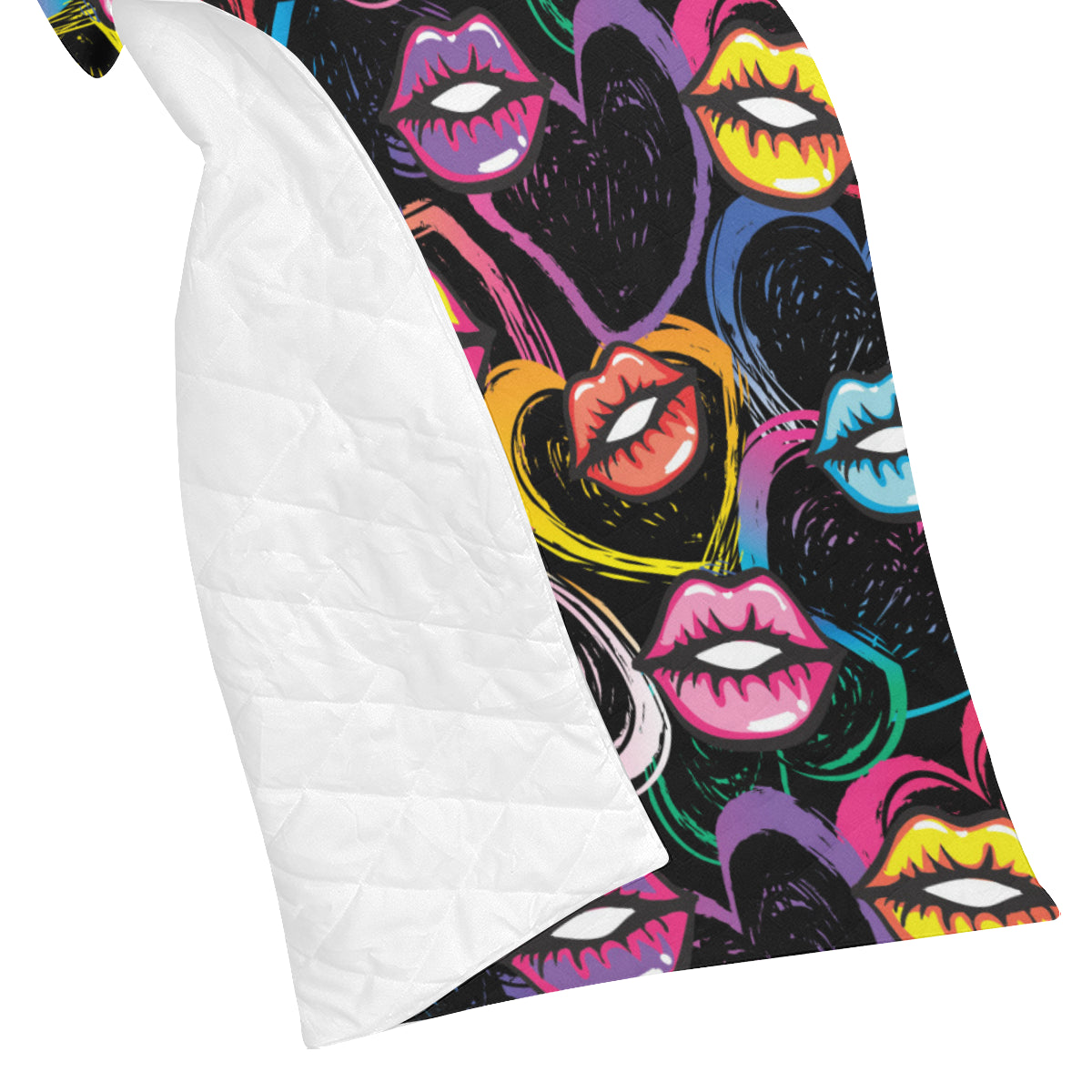 Pop Art Lip Pattern Print Design A03 Premium Quilt