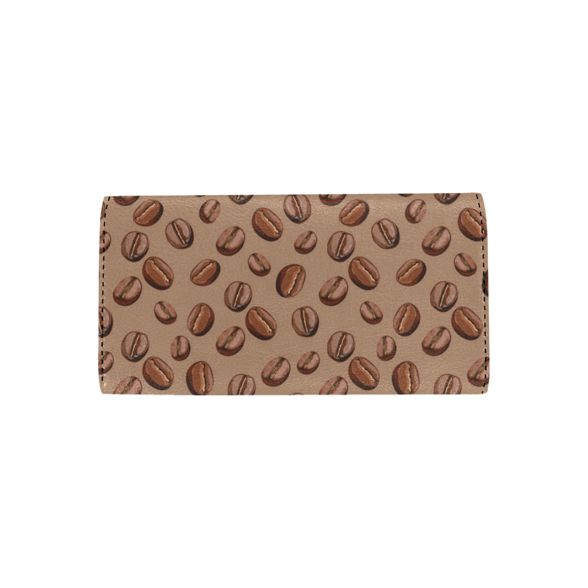 Coffee Pattern Print Design 07 Women's Trifold Wallet