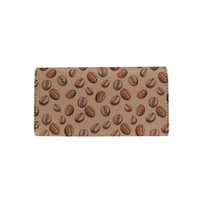 Coffee Pattern Print Design 07 Women's Trifold Wallet