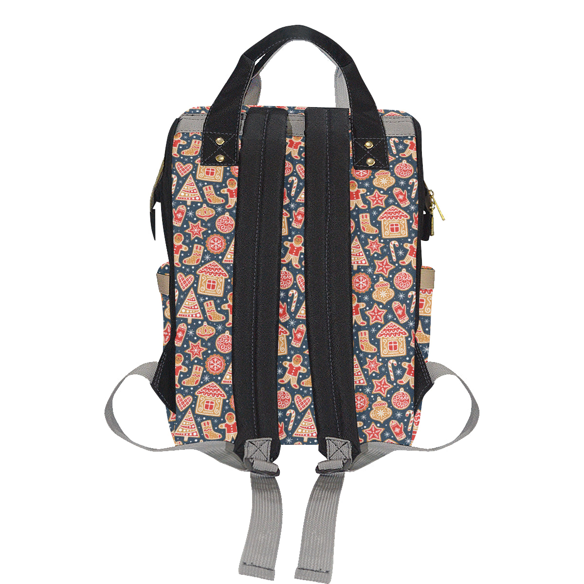 Gingerbread Pattern Print Design 03 Diaper Bag Backpack