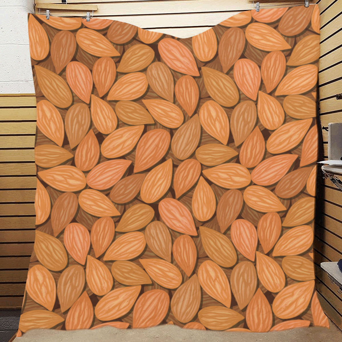 Almond Pattern Print Design 01 Premium Quilt