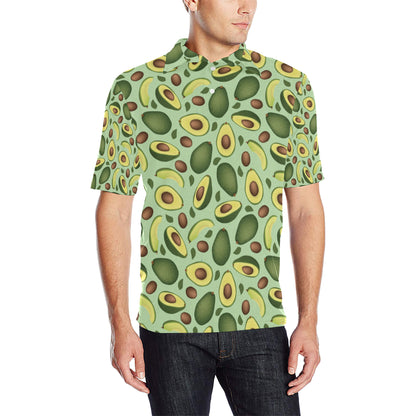 Avocado Pattern Print Design AC01 Men Polo Shirt