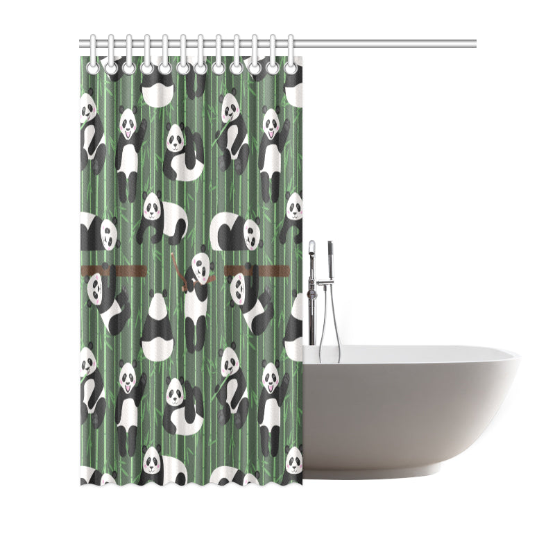 Panda Pattern Print Design A04 Shower Curtain