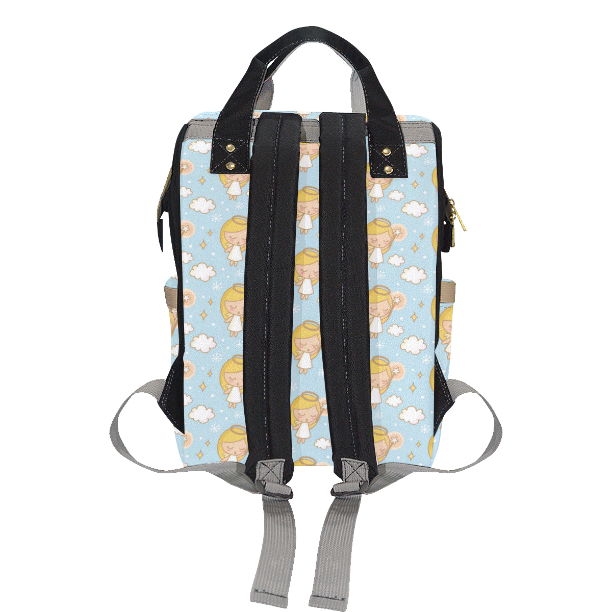 Angel Pattern Print Design 05 Diaper Bag Backpack