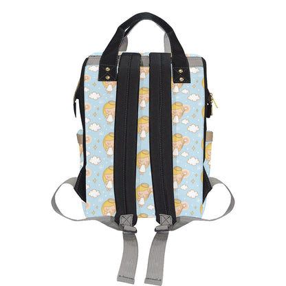 Angel Pattern Print Design 05 Diaper Bag Backpack