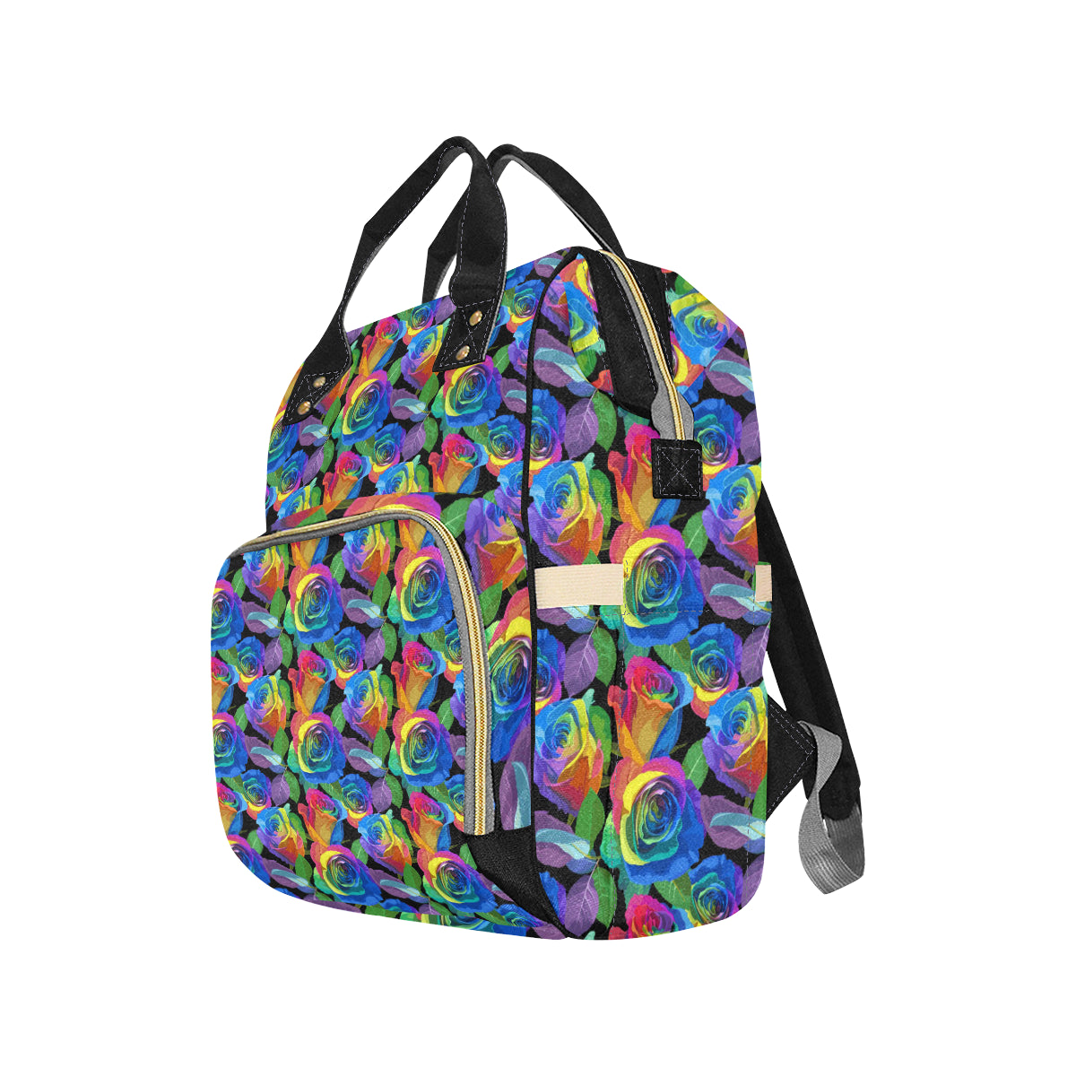 Rose Pattern Print Design RO02 Diaper Bag Backpack