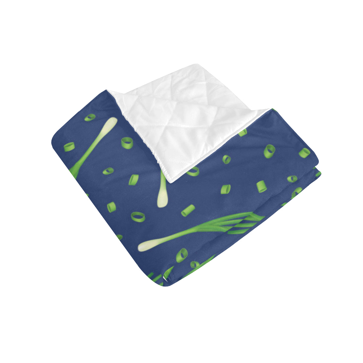 Leek Pattern Print Design 02 Premium Quilt