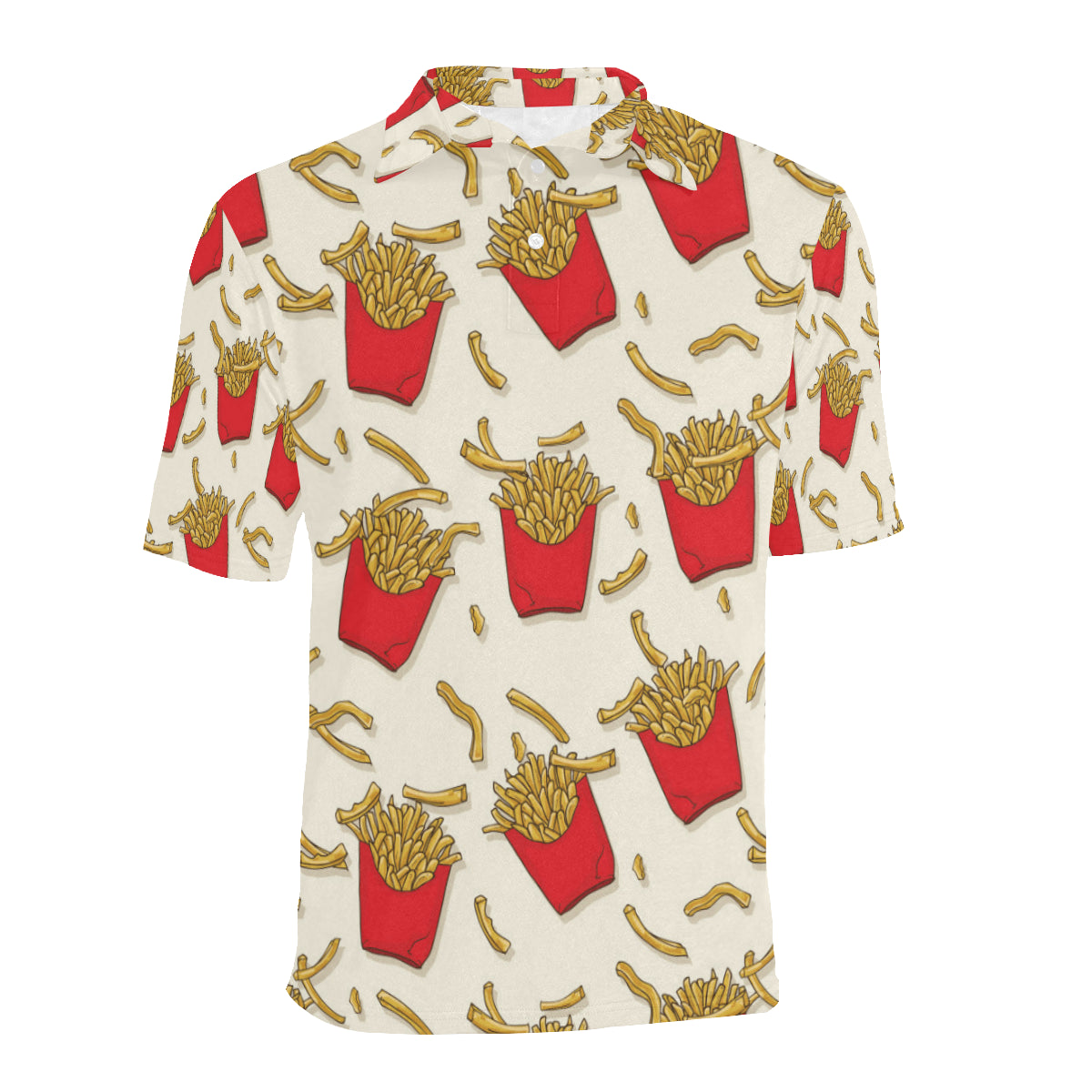 French Fried Pattern Print Design 01 Men Polo Shirt