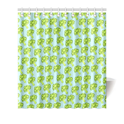 Broccoli Pattern Print Design 02 Shower Curtain