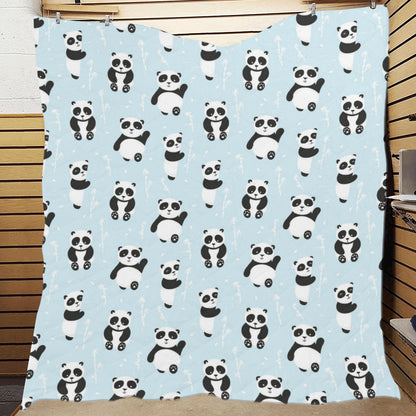 Panda Pattern Print Design A01 Premium Quilt